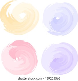 Vector paint blue, red, yellow, violet circles 