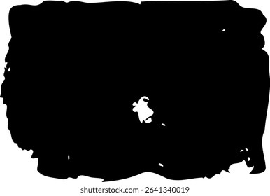 Vector paint bold brush stroke, hand drawn thick grunge rectangle shape. Sketchy bold horizontal line. Black ink brush stroke and banner. Grunge marker highlight underline