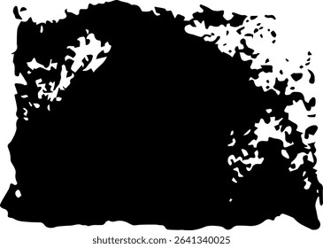 Vector paint bold brush stroke, hand drawn thick grunge rectangle shape. Sketchy bold horizontal line. Black ink brush stroke and banner. Grunge marker highlight underline