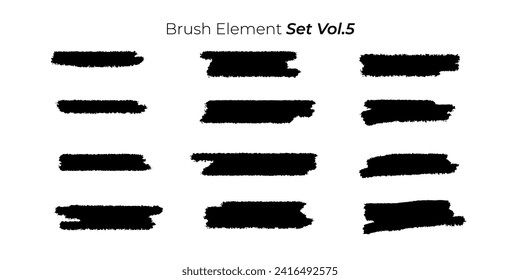 Vektorgrafik-Pinselsammlung, Grunge-Hintergrundtextur, Splash für Design-Dekoration Element.