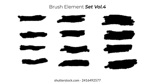 Vector paint brush collection, Grunge background texture, splash for design decoration element.