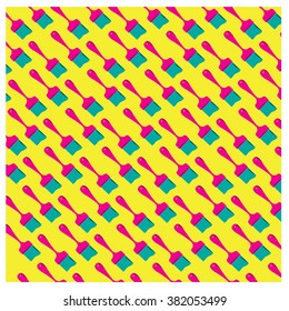 Vector paint brush colorful pattern