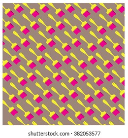 Vector paint brush colorful pattern