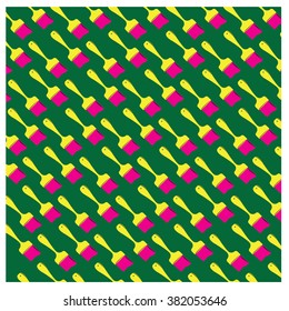 Vector paint brush colorful pattern