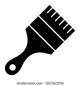 Vector Paint Brush Glyph Icon Design
