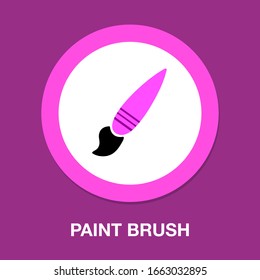 vector Paint brush icon. paintbrush illustration - art icon