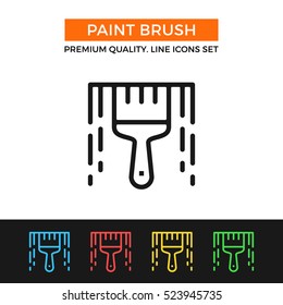 Vector paint brush icon. Premium quality graphic design. Modern signs, outline symbols collection, simple thin line icons set for websites, web design, mobile app, infographics