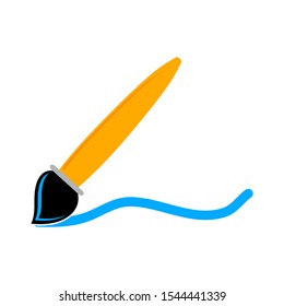 vector paint brush illustration isolated. drawing, design, decoration, art creativity icon