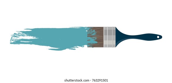 Vector paint brush on white background