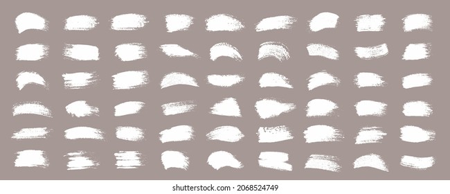 Vector paint brush set, brush strokes templates. Ink splatters. Texture of brush stroke drawn with black ink.