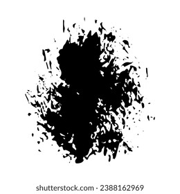 Vector paint brush spot Hand painted background Ink scribble dab clipart