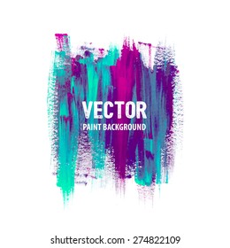 Vector paint brush stain for banner, frame design