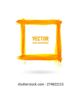 Vector paint brush stain for banner, frame design