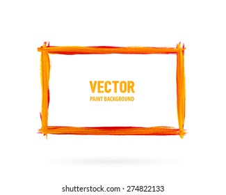 Vector paint brush stain for banner, frame design