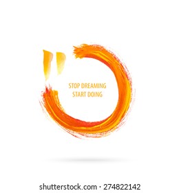 Vector paint brush stain for banner, frame design