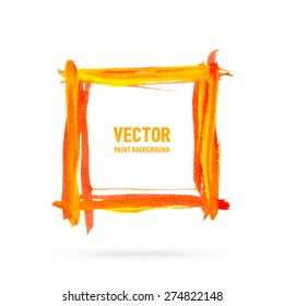 Vector paint brush stain for banner, frame design