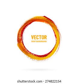 Vector paint brush stain for banner, frame design