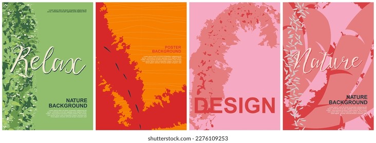 Vector paint brush stroke for background in nature feel