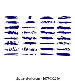 Vector  paint, brush stroke ink, brush, line or texture.  Messy art design element, box, frame or background for text.