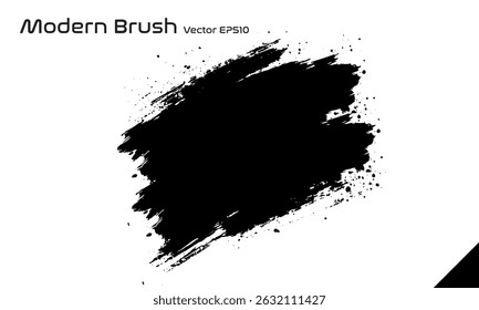 Vector Paint Brush Stroke Ink Splatter and Modern Design Element, Vector Modern Brush