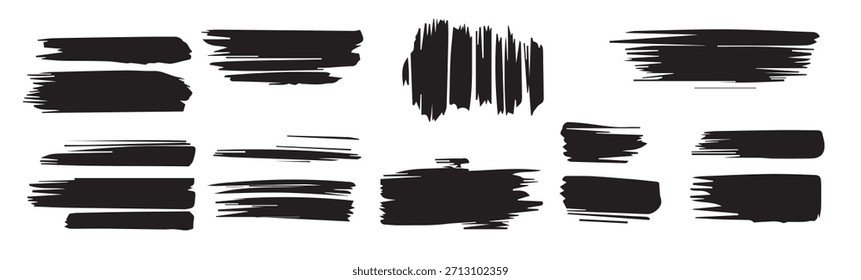 Salpicadura de tinta de pincelada de Vector y diseño artístico