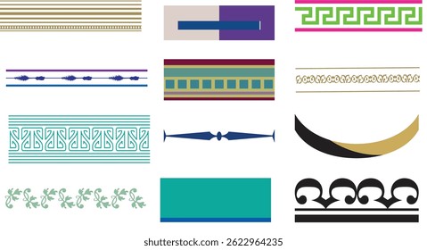 Vector paint brush texture strokes. Ink splash smear background set. Paintbrush color charcoal scribble elements collection. Rough crayon art doodles. Pencil lines. Each element is united and isolated
