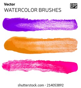 Vector paint brushes. Isolated brushes on the background