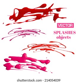 Vector paint brushes. Isolated brushes on the background