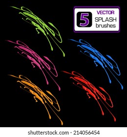 Vector paint brushes. Isolated brushes on the background