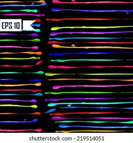 Vector paint brushes. Isolated brushes on the background