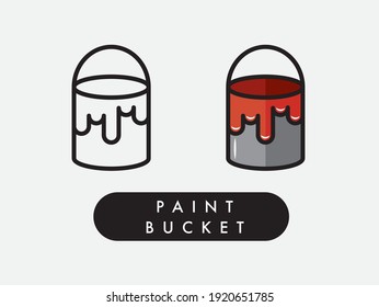 Vector Paint bucket icon illustration