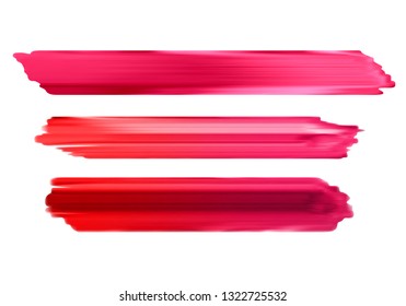 Vector paint daubs set. Colorful brush strokes collection.