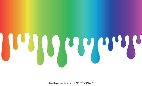 Vector Paint Drippingrainbow Paint Drips Stock Vector (Royalty Free ...