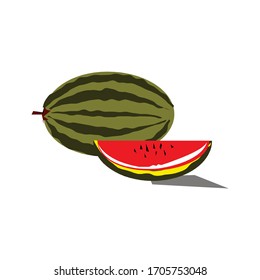 pintura vectorial dibujada a mano de sandía