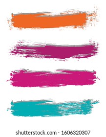 Vector paint, ink brush stroke, brush, line or texture. Drawing with a brush, sponge, textile.Gouache. Background, texture, frame for text.  Creative design.