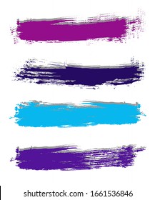 Vector paint, ink brush stroke, brush, line or texture. Drawing with a brush, sponge, textile.Gouache. Colorful vector watercolor brush strokes Prints for your design.