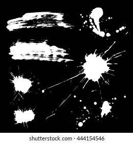 Vector paint ink splash  splatter template background