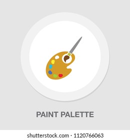 Vector Paint Palette Illustration - Art Icon, Creative Design Tool