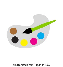 vector paint palette illustration - art icon, creative design tool