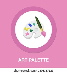 vector paint palette illustration - art icon, creative design tool