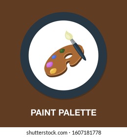 vector paint palette illustration - art icon, creative design tool