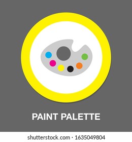 vector paint palette illustration - art icon, creative design tool