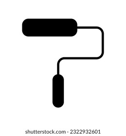 Icono del rodillo de pintura del vector. ilustración del símbolo del rodillo de pintura en fondo blanco..eps