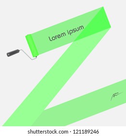 vector paint roller - web design template