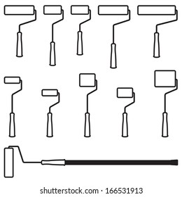 Vector Paint Rollers 