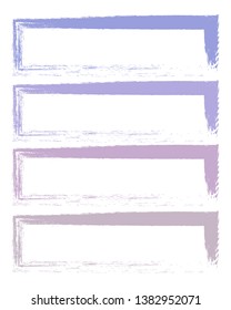 Vector paint, set rectangles brush stroke, brush, line or texture. Dirty art design element, box, frame or background for text. Grunge Roller. Vector brush stroke . Sorry banner. Modern textured shape