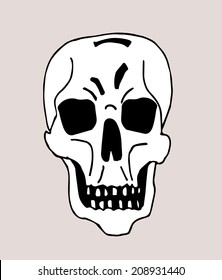 Vector paint skull