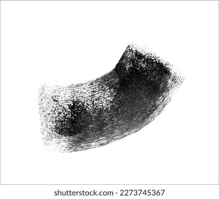 Vector paint smear. Artistic abstract ink print made with brush.