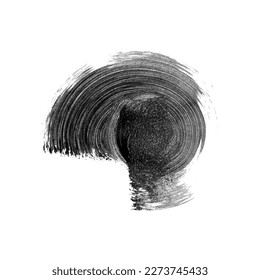 Vector paint smear. Artistic abstract ink print made with brush.
