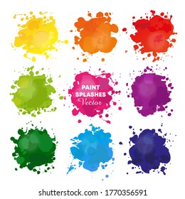 Vector paint splash collection all grouped